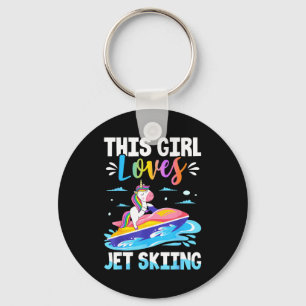 This girl loves jet skiing jet ski girl female key ring