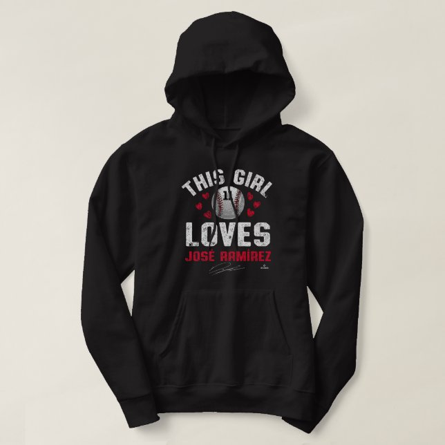 This Girl Loves Jose Ramirez Cleveland MLBPA Hoodie (Design Front)