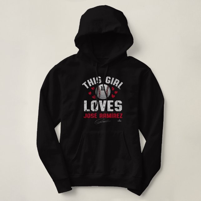 This Girl Loves Jose Ramirez Cleveland MLBPA Hoodie (Design Front)