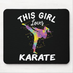 This Girl Loves Karate Mouse Mat