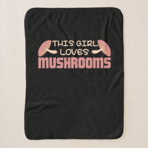 This Girl Loves Mushrooms Sherpa Blanket
