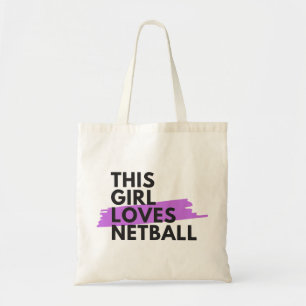 This girl loves netball tote bag