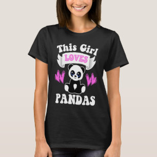 THIS GIRL LOVES PANDAS  Panda  Quote Cute Graphic T-Shirt