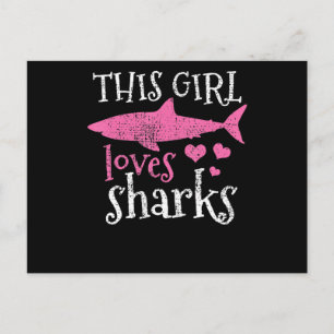 This Girl Loves Sharks - Cute Shark Gifts Postcard