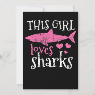 This Girl Loves Sharks - Cute Shark Gifts Save The Date