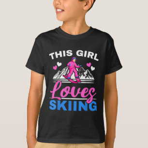 This Girl Loves Skiing Skier Ski Winter Sport Snow T-Shirt