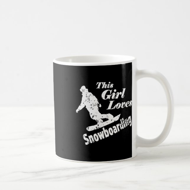 This Girl Loves Snowboarding - Fun Gift For A Snow Coffee Mug (Right)