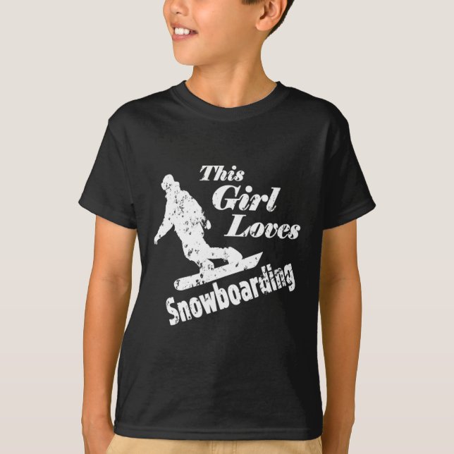This Girl Loves Snowboarding - Fun Gift For A Snow T-Shirt (Front)
