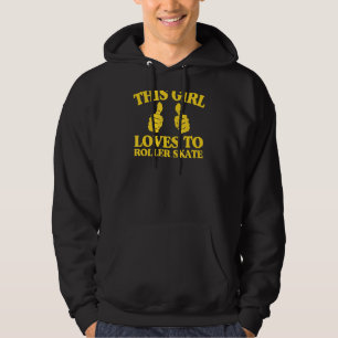 This Girl Loves To Roller Skate Two Thumbs Hoodie