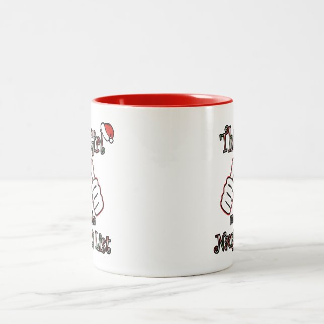This Girl Made The Naughty List Two-Tone Coffee Mug (Center)