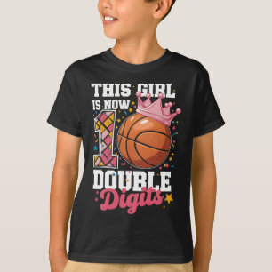 This Girl Now 10 Double Digits Sketll 10 Years Old T-Shirt