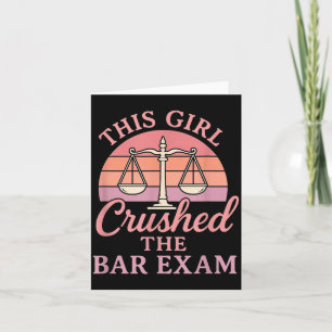 This Girl Ped Bar Exam Funny Law Student Lawyer Gi Card