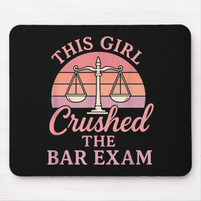 This Girl Ped Bar Exam Funny Law Student Lawyer Gi Mouse Mat (Front)