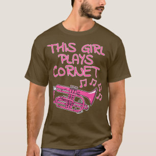 This Girl Plays Cornet Female Cornetist Brass Musi T-Shirt