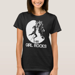 This Girl Rocks Rock Climbing Boulder Carabiner Cl T-Shirt