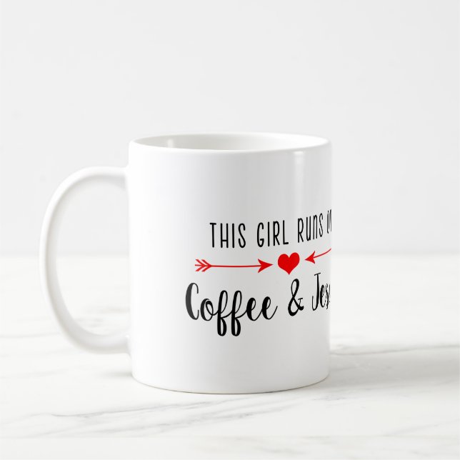 This Girl Runs on Coffee and Jesus | Mug (Left)
