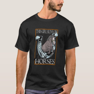 This Girl Runs On Horses  Proud Country Girl Vinta T-Shirt