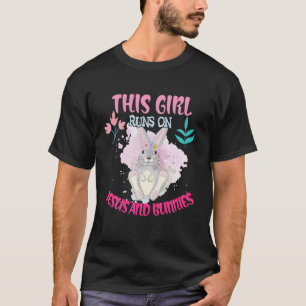 This Girl Runs On Jesus And Bunnies Cute Bunny Flo T-Shirt