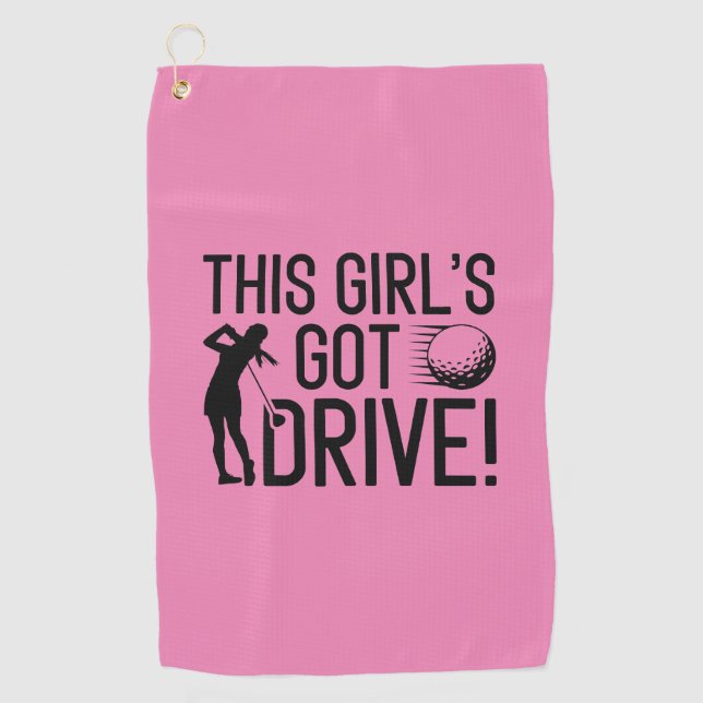 This Girl’s Got Drive Golf Towel (Front)