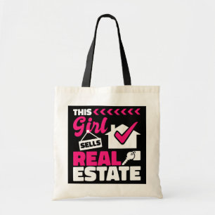 This Girl Sells Real Estate Real Estate House Tote Bag