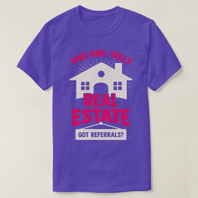 This Girl Sells Real Estate  T-Shirt (Design Front)