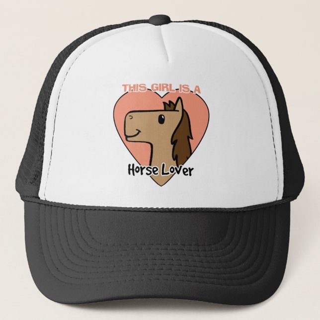 This Girls Is a Horse Lover Trucker Hat (Front)