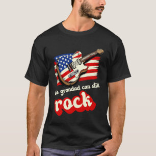 This Grandad Can Still Rock USA Flag Guitar Music T-Shirt