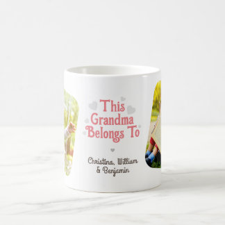 This Grandma Belongs To Kids' Names Custom Photo Coffee Mug