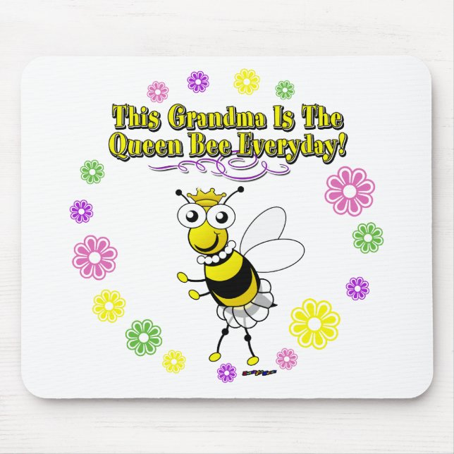 This Grandma Is The Queen Bee Everyday Bee Ring Mouse Mat (Front)