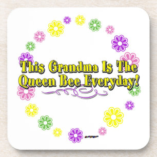 This Grandma Is The Queen Bee Everyday Flower Ring Coaster