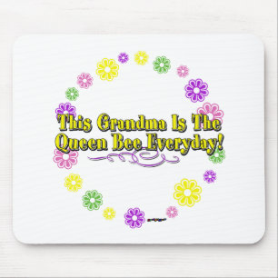 This Grandma Is The Queen Bee Everyday Flower Ring Mouse Mat