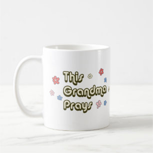 This Grandma Prays Groovy Coffee Mug