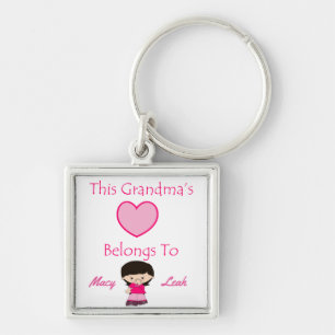 This Grandma's Heart Belongs To Key Ring