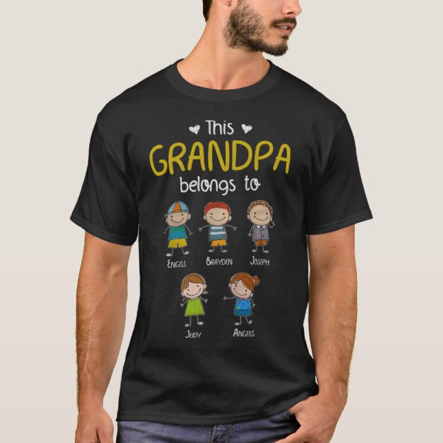 This Grandpa Belongs To colourful female  T-Shirt (Front)