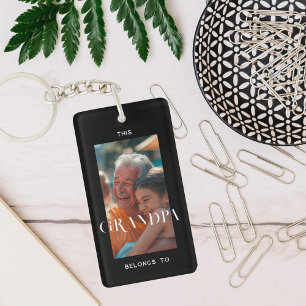 This Grandpa Belongs To   Cute Photo Key Ring