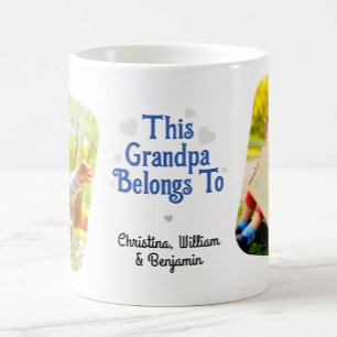 This Grandpa Belongs To Kids' Names Custom Photo Coffee Mug
