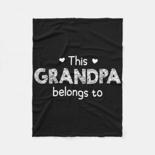 This Grandpa Belongs To - With Customisable Grandk Fleece Blanket