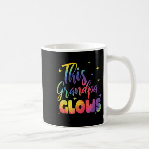 This Grandpa Glows Cute Tie Dye Bright Colors 80's Coffee Mug