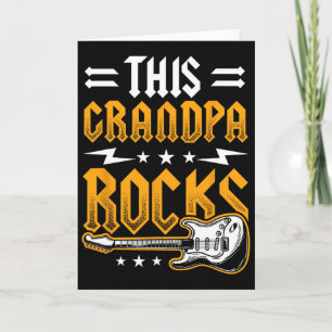 This Grandpa Rocks Dad Guitar  Card
