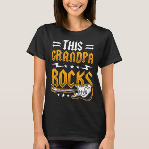 This Grandpa Rocks Dad Guitar T-Shirt