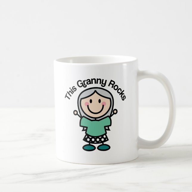 This Granny Rocks Gift Idea Coffee Mug (Right)