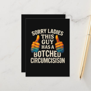 This Guy Botched Funny Cringe Announcement Postcard