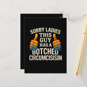 This Guy Botched Funny Cringe Holiday Postcard