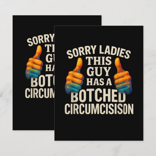 This Guy Botched Funny Cringe Thank You Card (Front/Back)