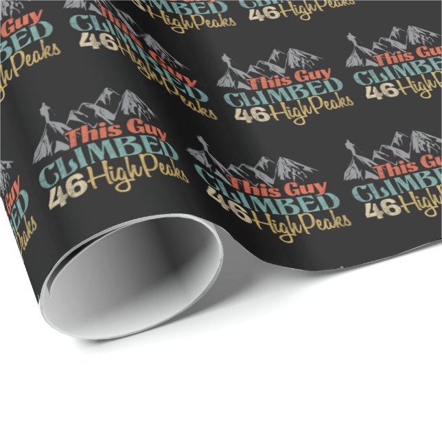 This Guy Climbed 46 High Peaks Wrapping Paper (Roll Corner)