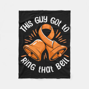 This Guy Got To Ring That Bell Leukaemia Cancer Su Fleece Blanket