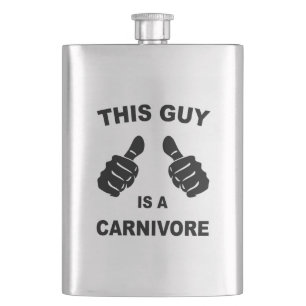 This Guy Is A Carnivore Hip Flask