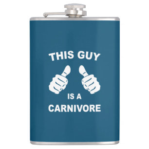 This Guy Is A Carnivore Hip Flask