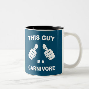 This Guy Is A Carnivore Two-Tone Coffee Mug