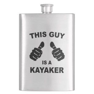 This Guy Is A Kayaker Hip Flask